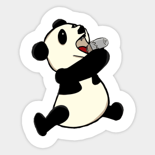 Panda Eating a Burrito Sticker